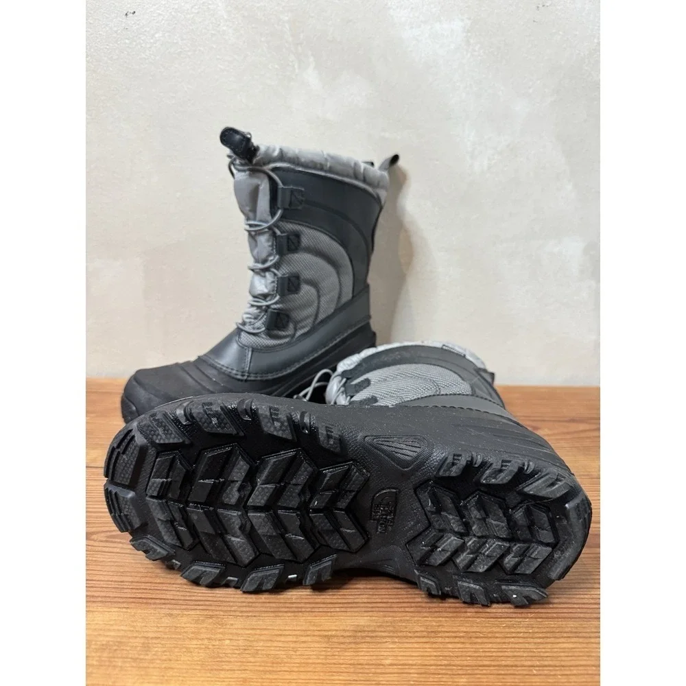 The North Face Alpenglow IV Winter Snow Boots Size 6 US Black Grey Waterproof